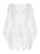 White 1960s Lace Hollow Hedging Cover-up