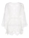 White 1960s Lace Hollow Hedging Cover-up