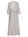 Black&White 1960s Polka Dots Long Cover-up