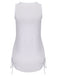 1960s Solid Wrap Translucent Drawstring Cover-Up