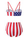1940s Flag Independence Day Patchwork Swimsuit
