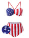 1940s Flag Independence Day Patchwork Swimsuit
