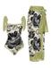 1950s Ink Floral Halter One-Piece Swimsuit