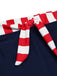[Pre-Sale] Red & Blue 1940s Striped Bow Bikini Set