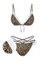 [Pre-Sale] Brown 1970s Leopard Lace Sexy Bikini Set