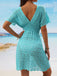 1960s Solid Deep V-Neck Crochet Cover-Up