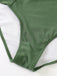 1950s Solid Spaghetti Straps Twist Bikini Set