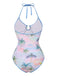 [Pre-Sale] 1970s Halter Hawaiian Coconut Trees Swimsuit