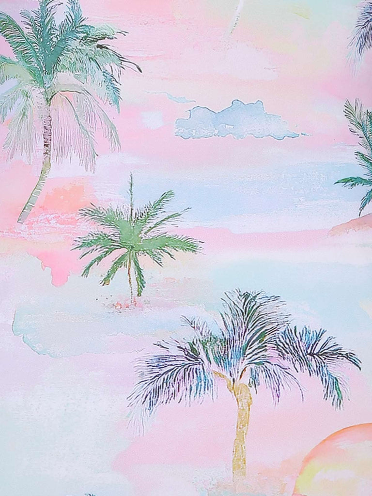 [Pre-Sale] 1970s Halter Hawaiian Coconut Trees Swimsuit