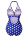 Multicolor 1940s Independence Day Flag One-Piece Swimsuit