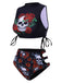 Black 1970s Rose Skull Lace -Up Tankini