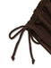 Brown 1950s Solid Deep V-Neck Halter Bikini Set