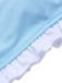 Blue 1950s Ruffled Strap Swimsuit