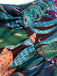 3PCS Green 1950s Floral Ruffles Skirt Swimsuit