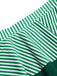 [Pre-Sale] Green 1940s Striped Ruffles Patchwork Skirt Swimsuit