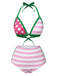 [Pre-Sale] Pink 1950s Stars & Stripes Halter Swimsuit