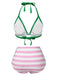 [Pre-Sale] Pink 1950s Stars & Stripes Halter Swimsuit