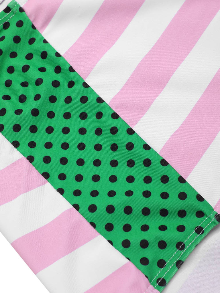 [Pre-Sale] Pink 1950s Stars & Stripes Halter Swimsuit