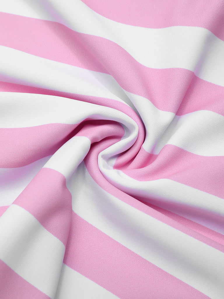 [Pre-Sale] Pink 1950s Stars & Stripes Halter Swimsuit