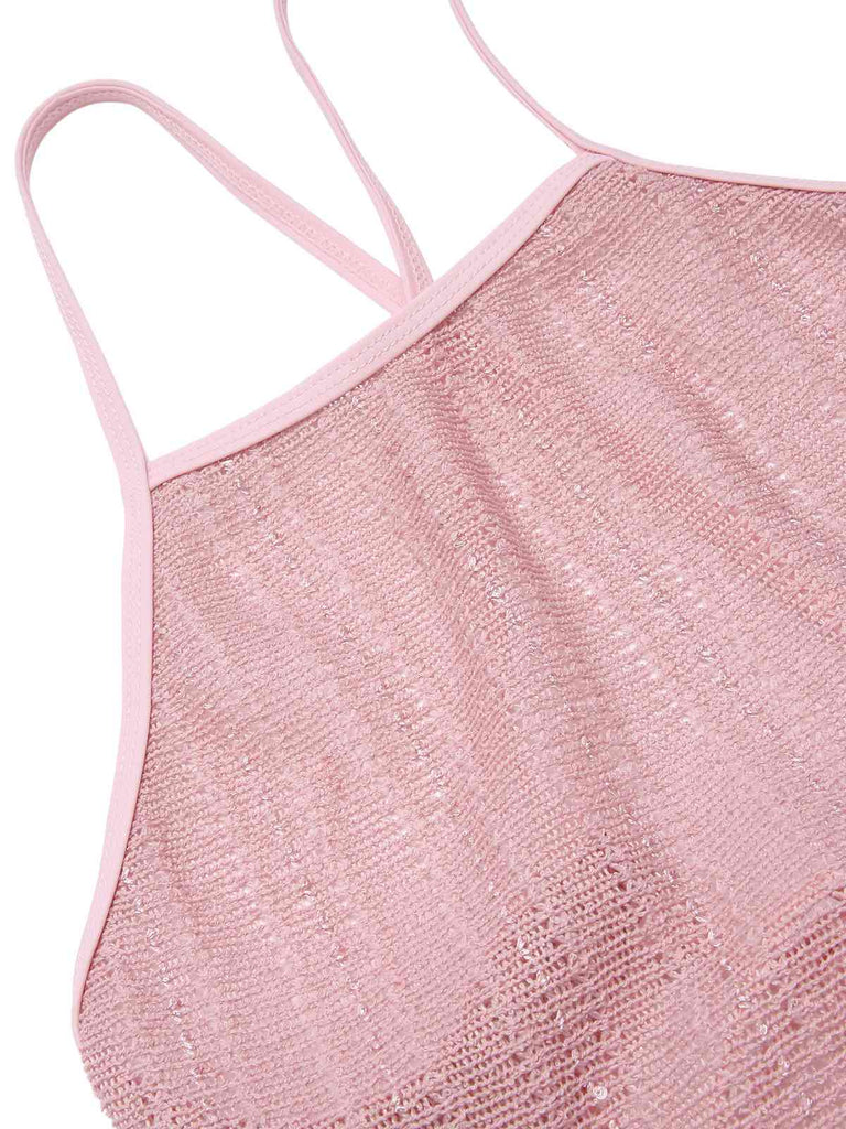[Pre-Sale] Pink 1960s Knitted Mesh Cover-Up