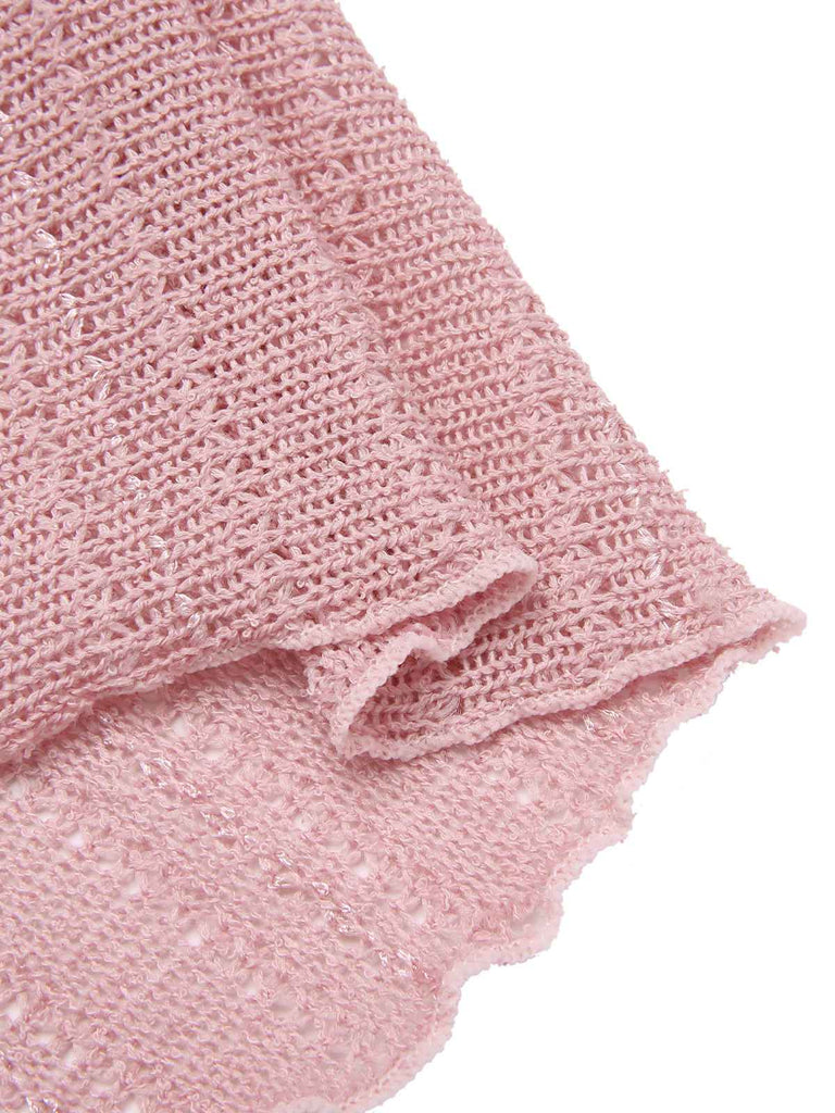 [Pre-Sale] Pink 1960s Knitted Mesh Cover-Up