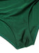 [Pre-Sale] [Plus Size] Green 1930s Ruffle Sleeve Back Hollow Swimsuit