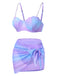 1960s Pearl-Strap Shell Ombre Bikini Set