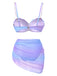 1960s Pearl-Strap Shell Ombre Bikini Set