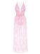 2PCS 1940s Deep-V One-Piece Swimsuit & Lace Cover-Up