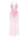 2PCS 1940s Deep-V One-Piece Swimsuit & Lace Cover-Up