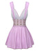Rose Viole 1940s Wide-Straps Geometric Swimdress
