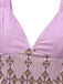 Rose Viole 1940s Wide-Straps Geometric Swimdress