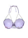 Purple 1970s Shell Pearl Chain Swim Top