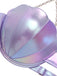 Purple 1970s Shell Pearl Chain Swim Top