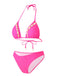Rose Red 1940s Boho Seashell Halter Bikini Set