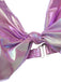 Purple 1970s Twist Glossy Bikini Set