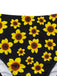 Yellow 1950s Sunflower Tie Back Bikini Set