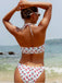 White 1950s Halter Cherry Bikini Set