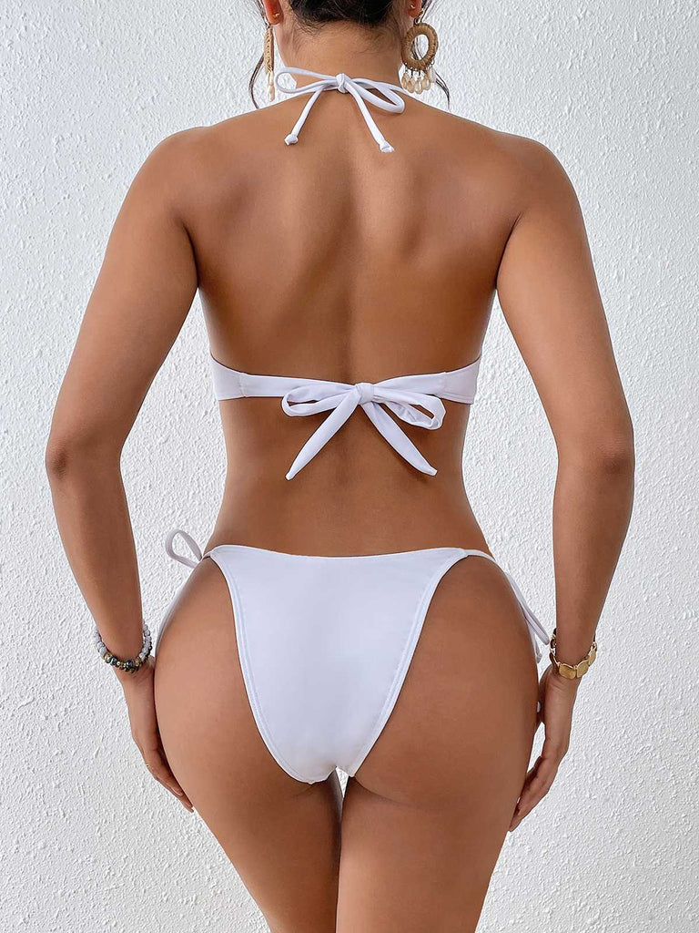 1950s Halter Shell Pearl Bikini Set