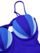 Blue 1950s Seashell Hollow One-Piece Swimsuit