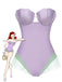 [Pre-Sale] Purple 1970s Shell Mermaid Bandeau One-Piece Swimsuit