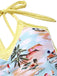 [Pre-Sale] Yellow 1950s Beach Prints One-Piece Swimsuit