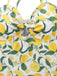 Yellow 1950s Lemon Print Bow One-Piece Swimsuit