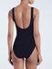 2PCS Black 1940s Bow One-Piece Swimsuit & Swim Skirt