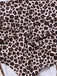 Brown 1940s Leopard Hollow Drawstring Swimsuit