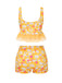 [Pre-Sale] Yellow 1960s Strap Ruffles Daisy Tankini Set