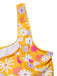 [Pre-Sale] Yellow 1960s Strap Ruffles Daisy Tankini Set