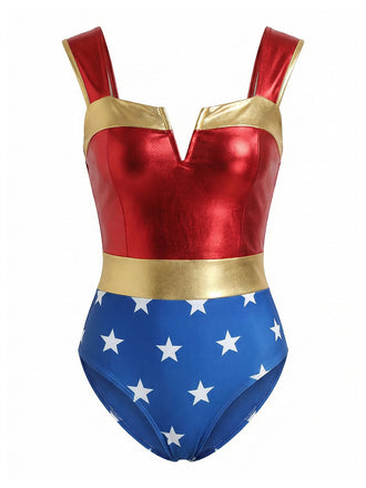 Multicolor 1970s Swimsuit