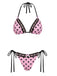 [Pre-Sale] Pink 1940s Polka Dot Lace Bikini Set