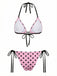 [Pre-Sale] Pink 1940s Polka Dot Lace Bikini Set